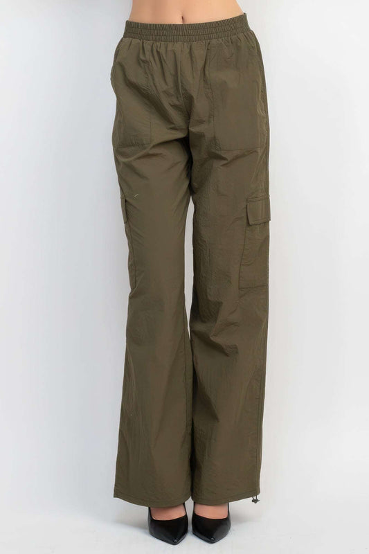 High-rise Cargo Parachute Pants - The Diva Goddess