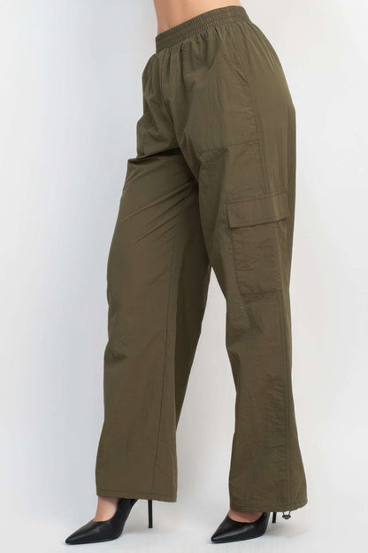 High-rise Cargo Parachute Pants - The Diva Goddess