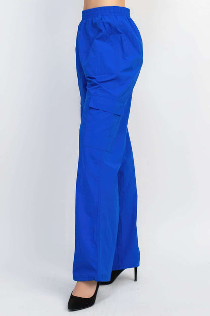 High-rise Cargo Parachute Pants - The Diva Goddess