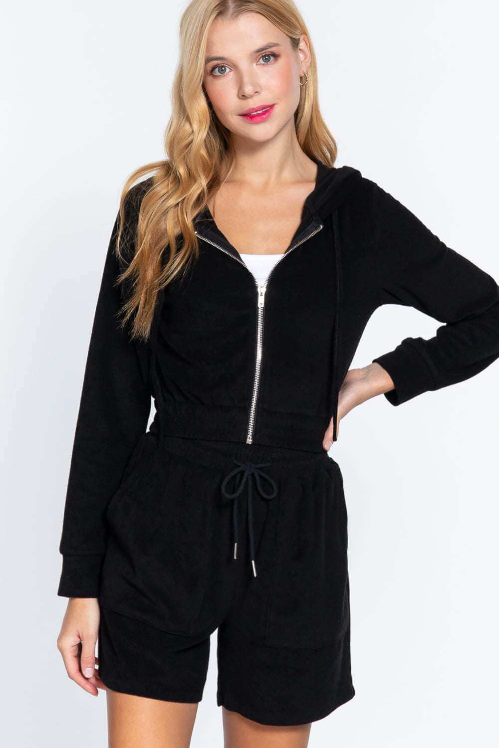 Hoodie Terry Towelling Jacket - The Diva Goddess