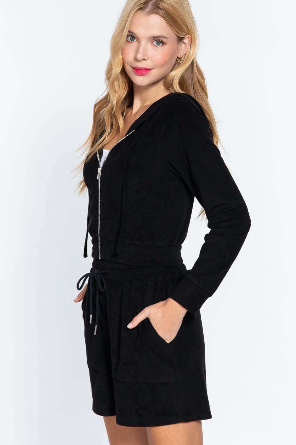 Hoodie Terry Towelling Jacket - The Diva Goddess