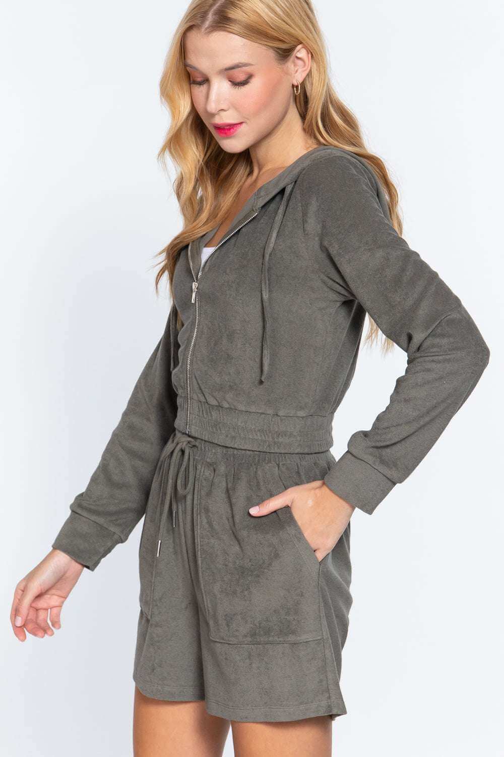 Hoodie Terry Towelling Jacket - The Diva Goddess