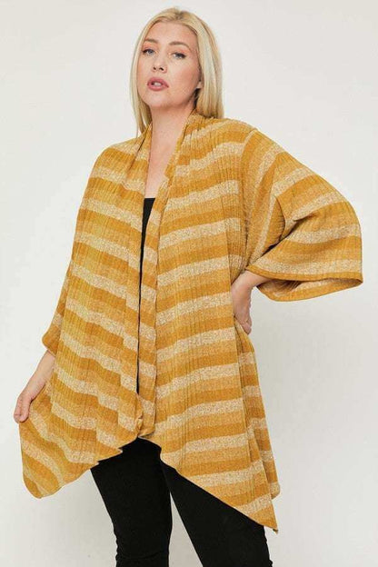 Kimono Style Striped Cardigan - The Diva Goddess