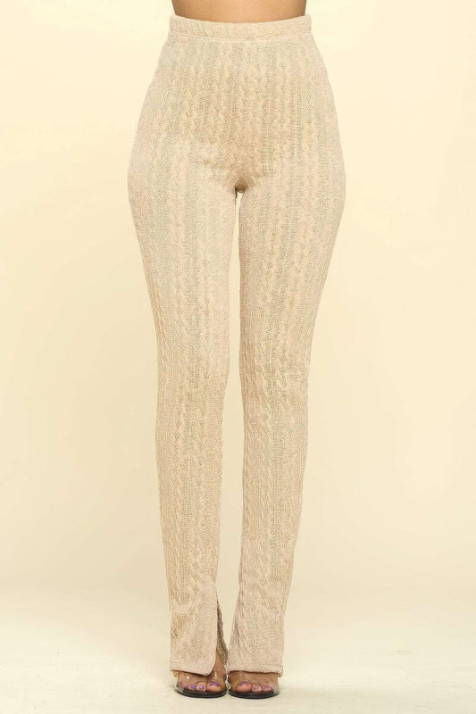 Knit High Rise Leggings - The Diva Goddess