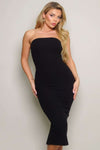 Knit Tube Midi Dress - The Diva Goddess