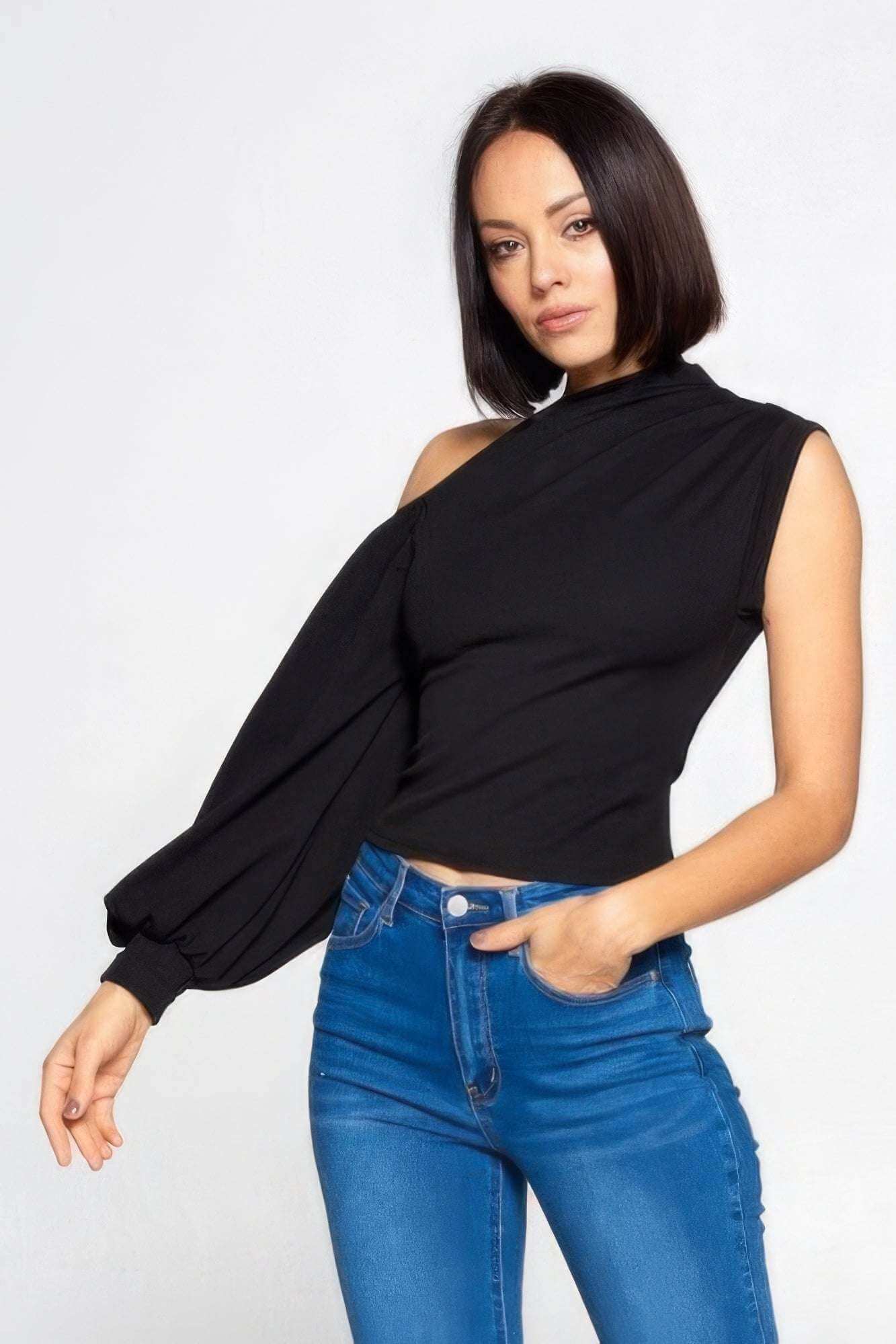 Ladies One-shoulder Top - The Diva Goddess