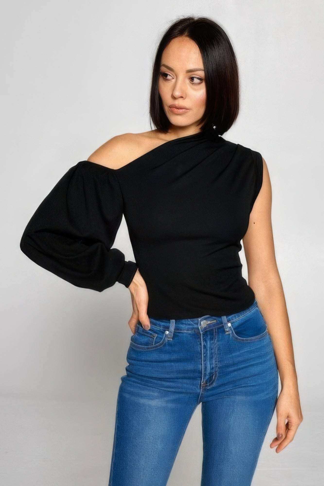 Ladies One-shoulder Top - The Diva Goddess