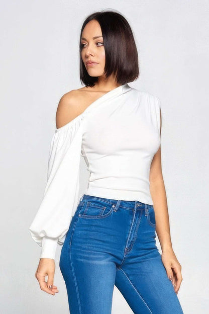 Ladies One-shoulder Top - The Diva Goddess