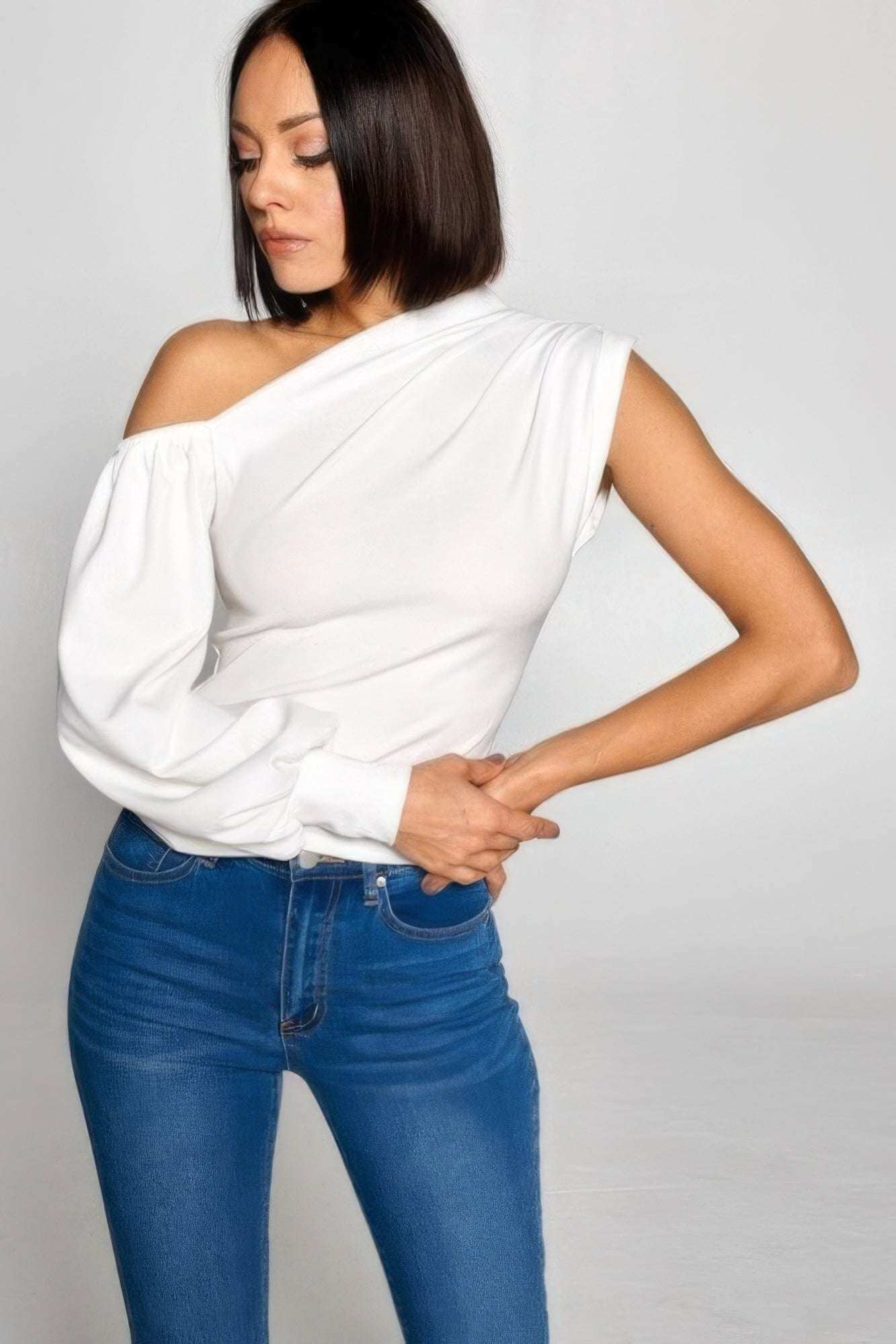 Ladies One-shoulder Top - The Diva Goddess