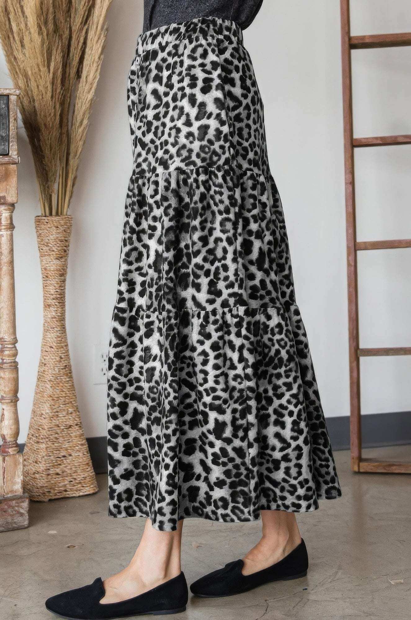 Leopard Maxi Skirt - The Diva Goddess