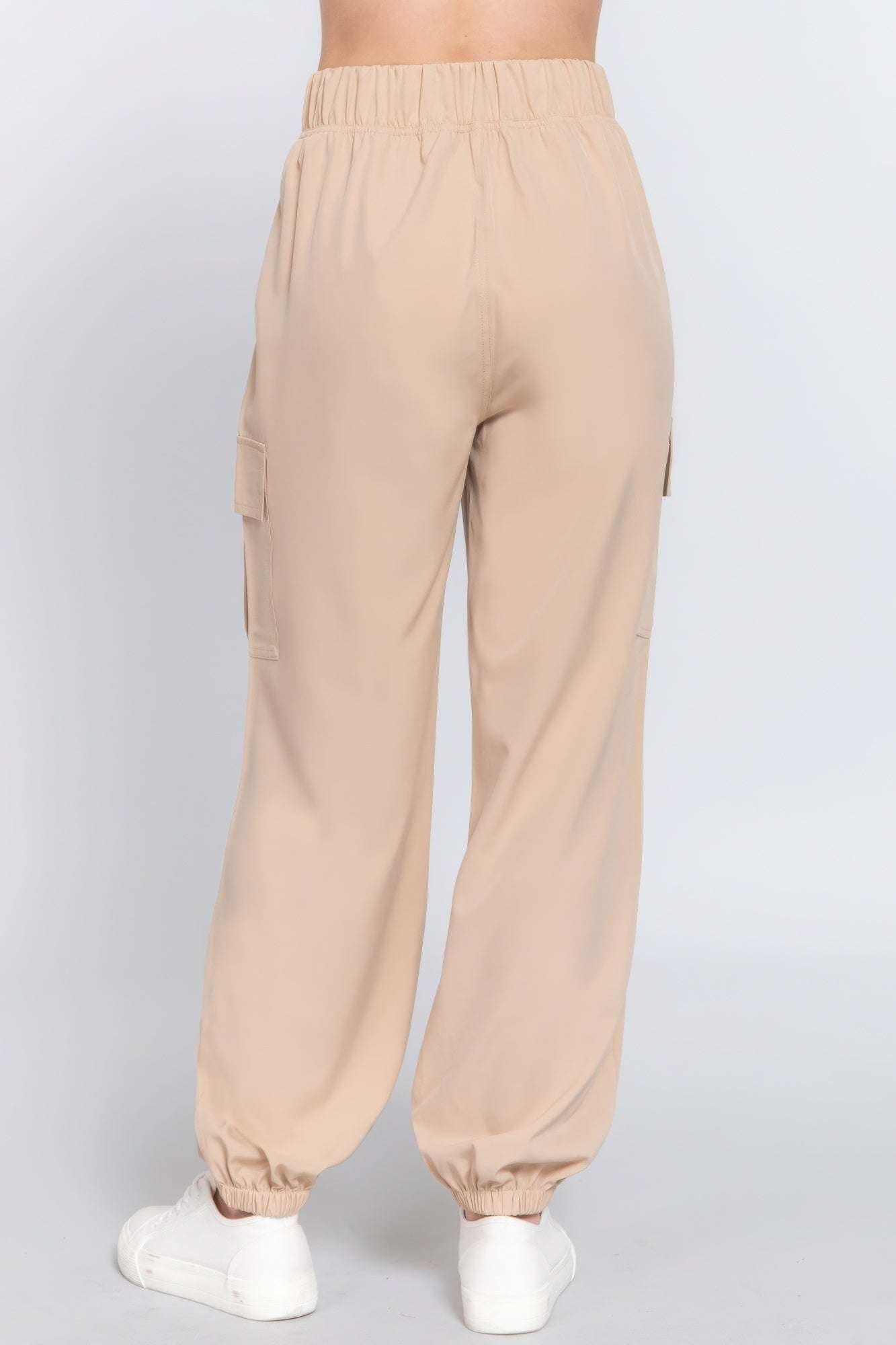 Light Weight Stretch Woven Cargo Jogger Pants - The Diva Goddess