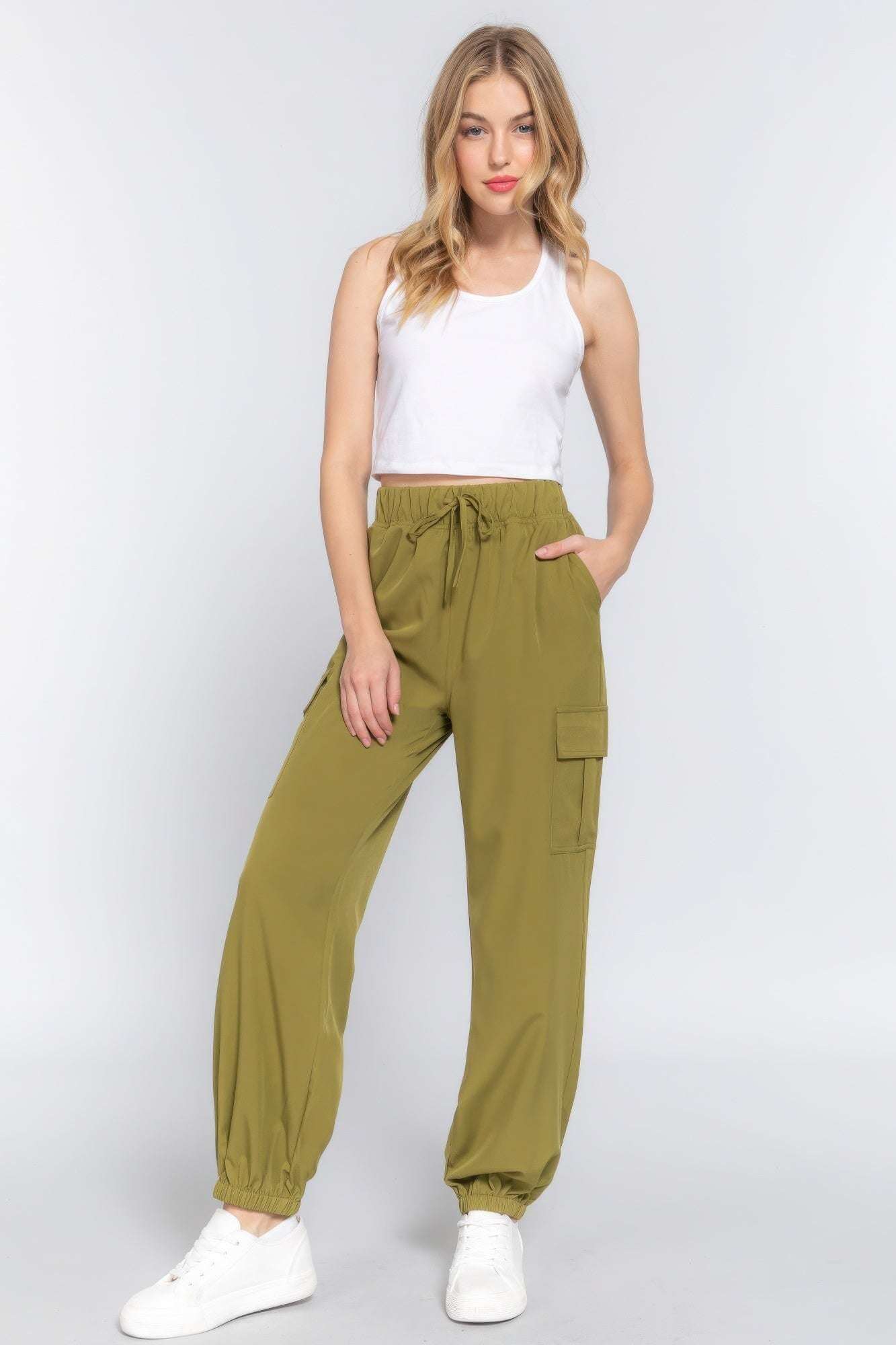 Woven Cargo Jogger Pants - The Diva Goddess