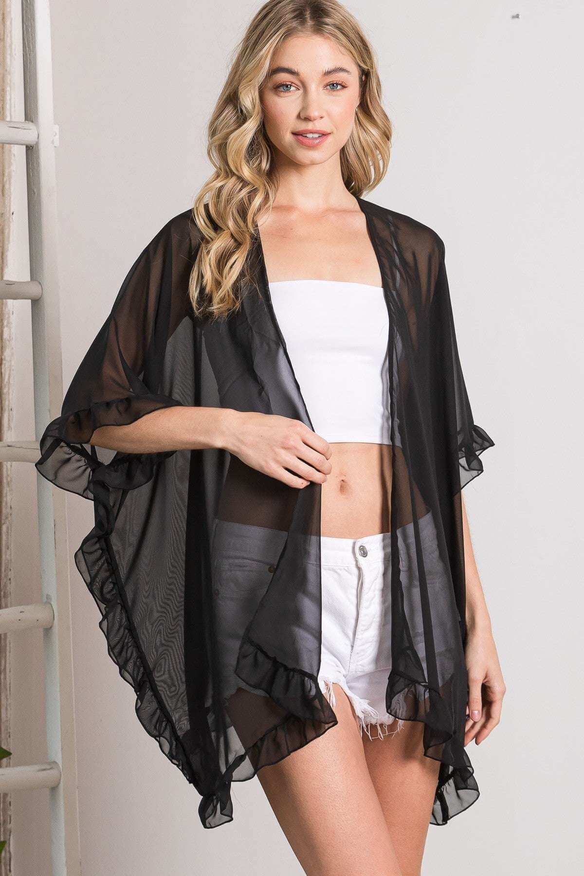 Lightweight Sheer Shawl Cardigan - The Diva Goddess