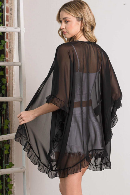 Lightweight Sheer Shawl Cardigan - The Diva Goddess