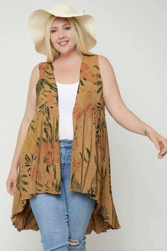 Long Flattering Silhouette Sleeveless Cardigan - The Diva Goddess