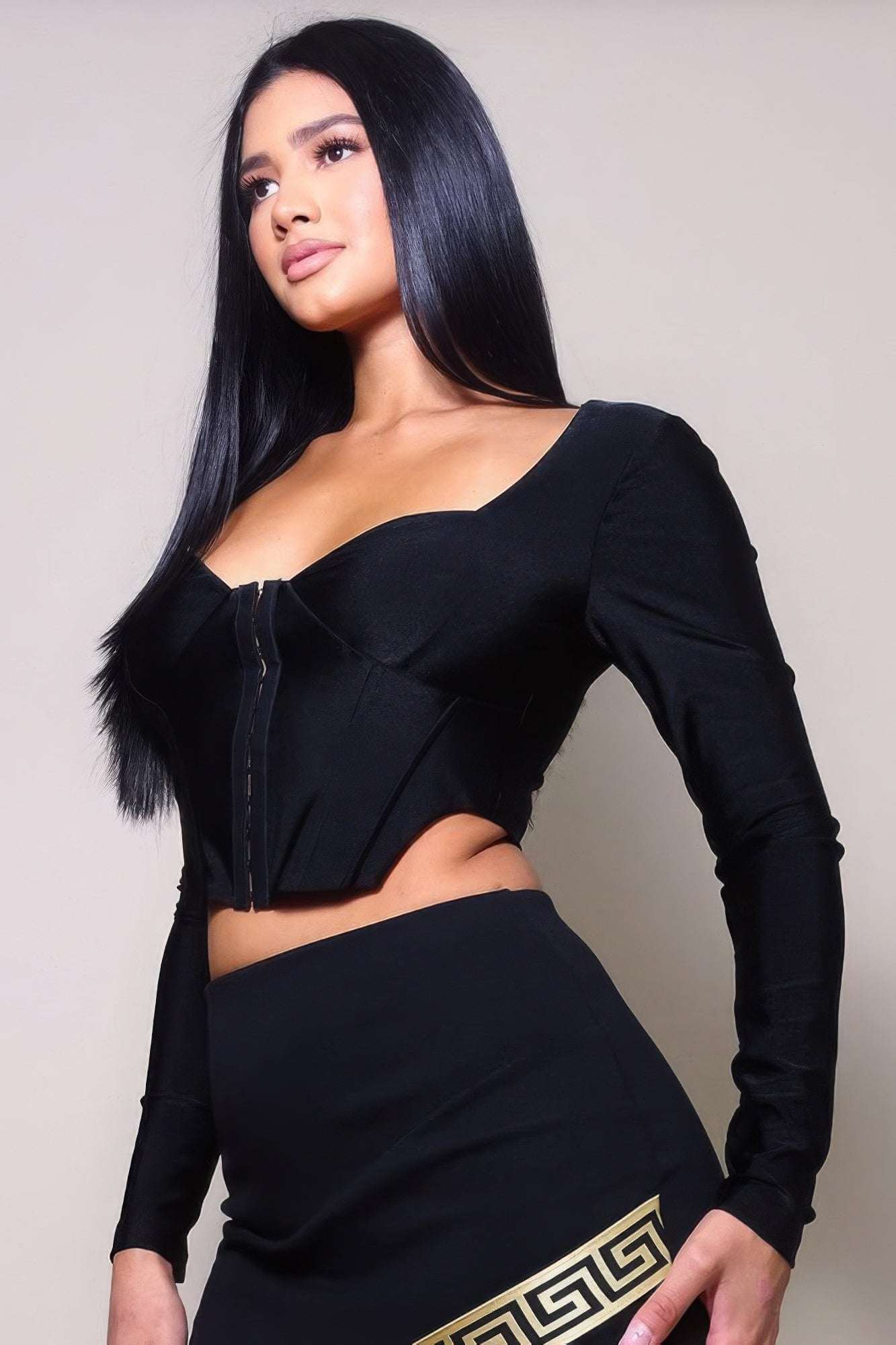 Long Sleeve Corset Top - The Diva Goddess