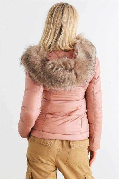 Faux fur hood jacket - The Diva Goddess