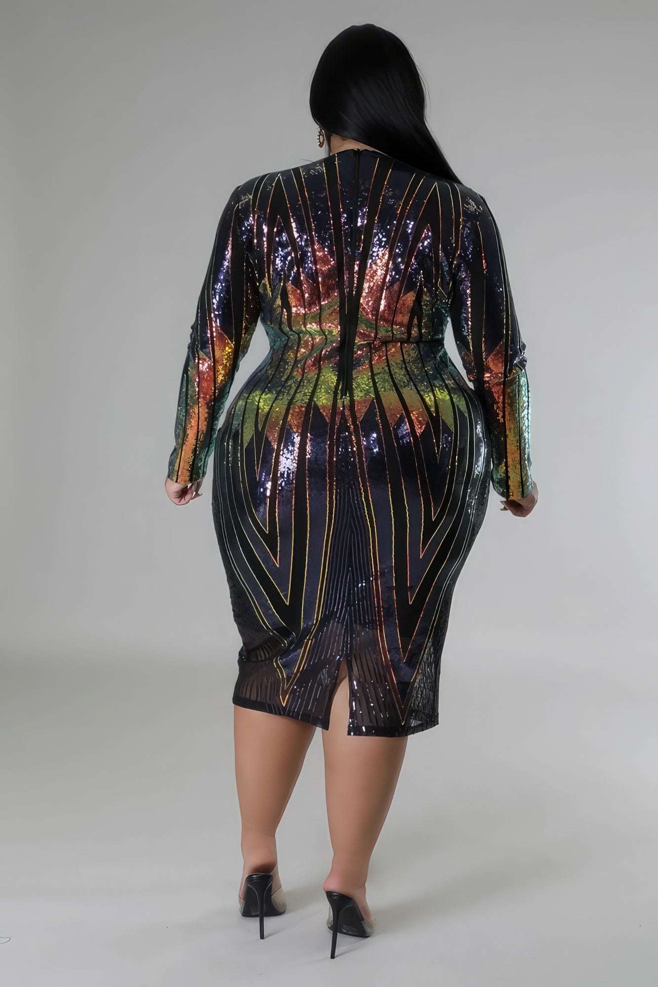 Long Sleeve Stretch Dress - The Diva Goddess