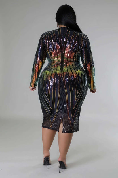 Long Sleeve Stretch Dress - The Diva Goddess