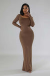 Long Sleeves Stretch Dress - The Diva Goddess