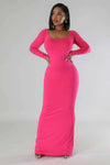 Long Sleeves Stretch Dress - The Diva Goddess