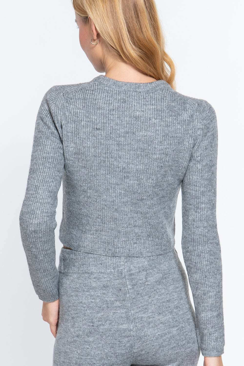 Long Slv Crew Neck Sweater Top - The Diva Goddess