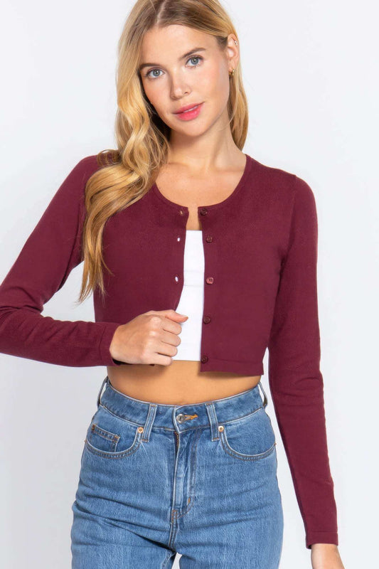 Long Slv Round Neck Viscose Sweater - The Diva Goddess