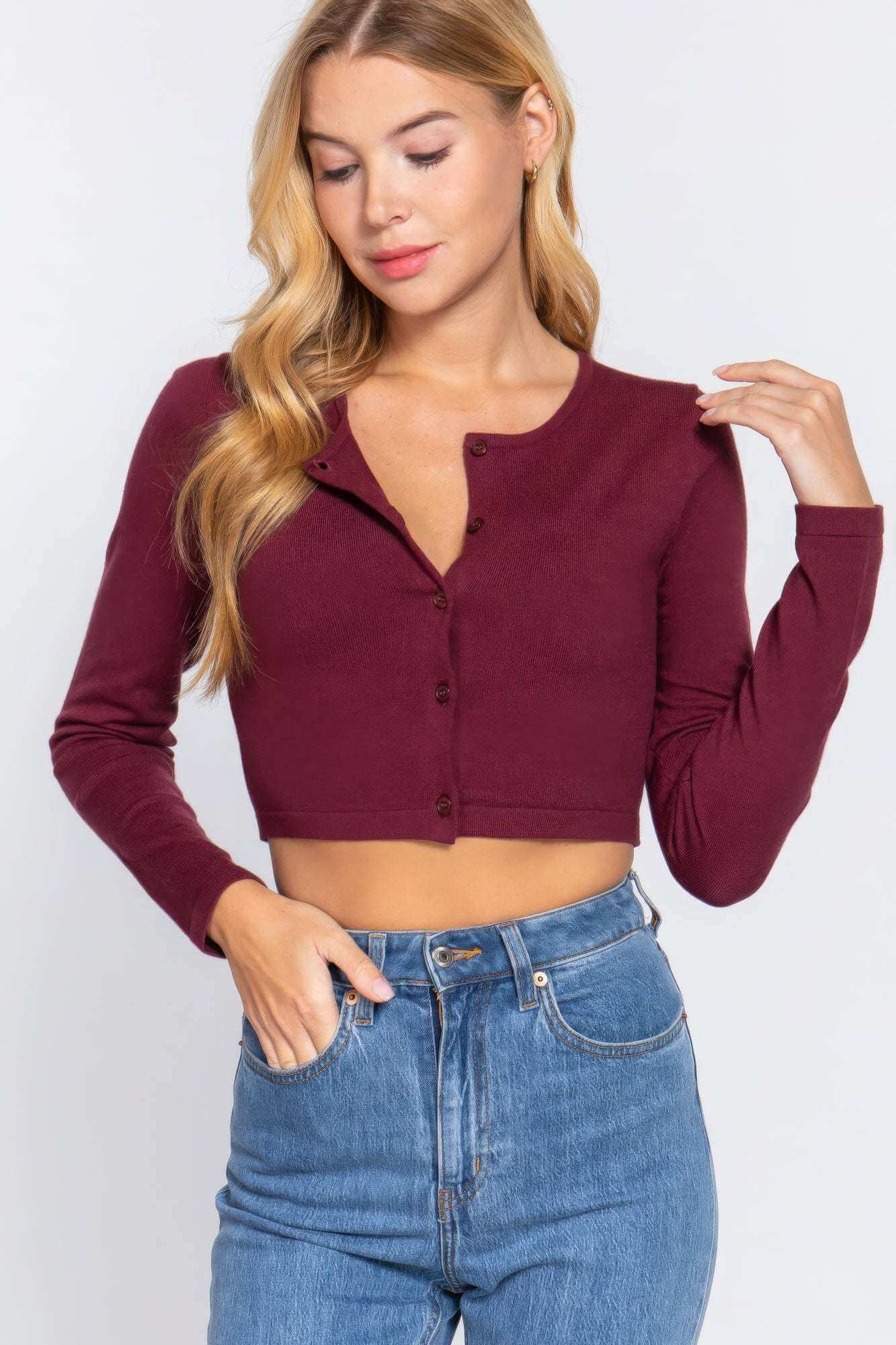 Long Slv Round Neck Viscose Sweater - The Diva Goddess