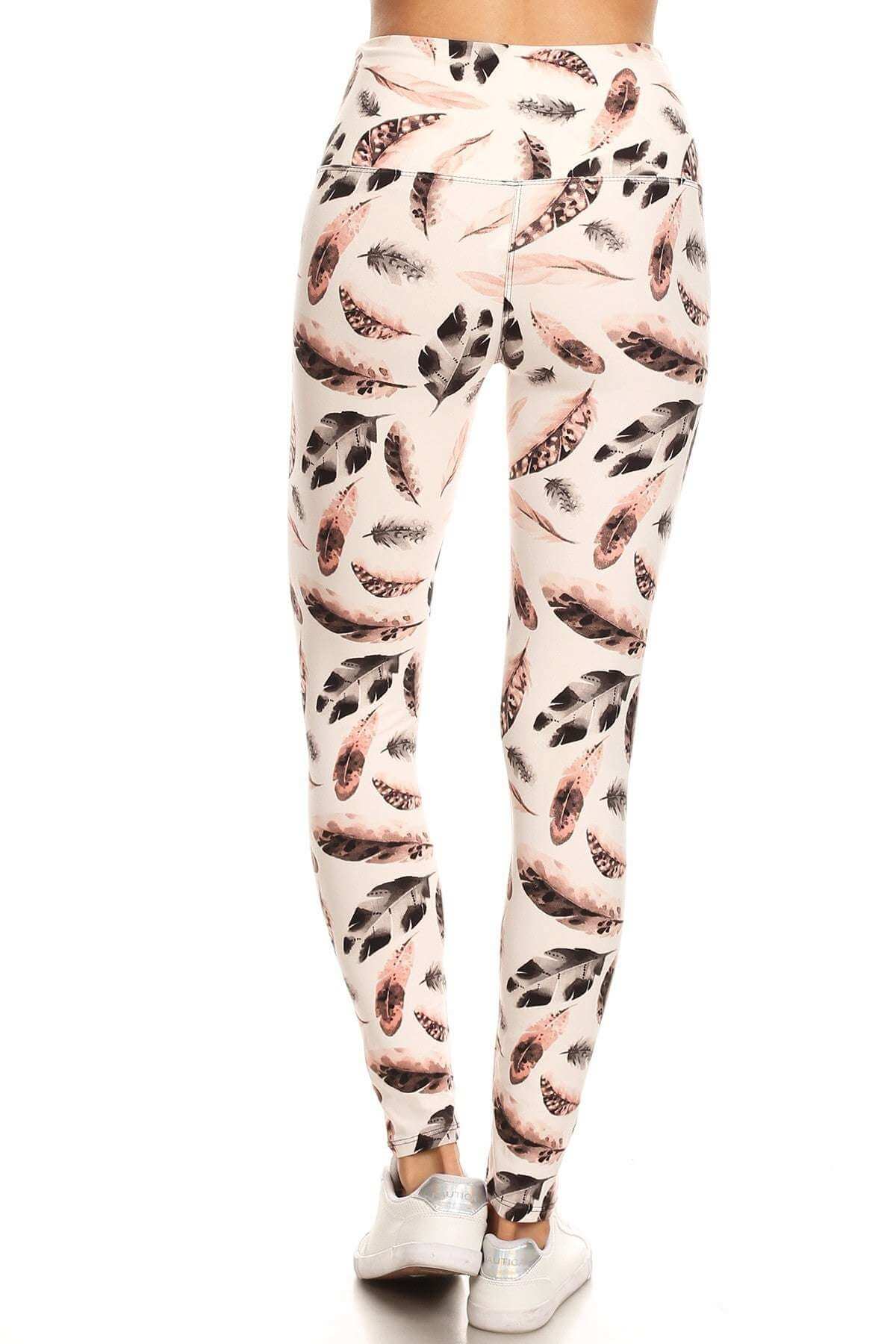 Yoga leggings with leaf print - The Diva Goddess