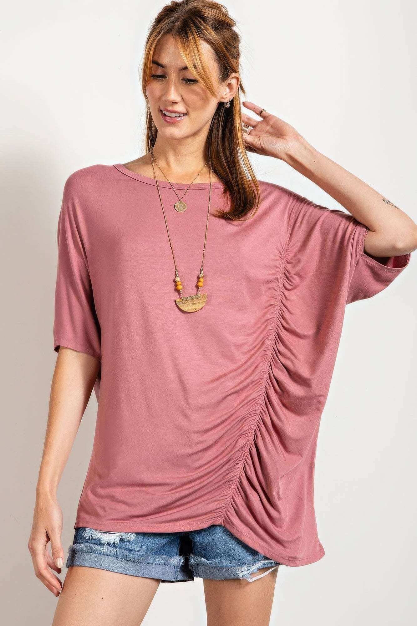 Loose Fit And Ruched Detailing Top - The Diva Goddess