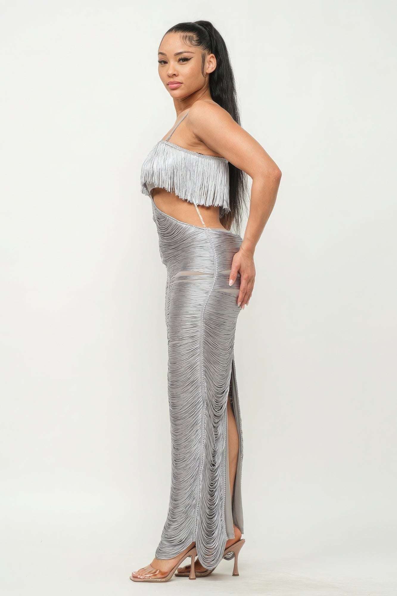 Lux Fringe Maxi Dress - The Diva Goddess