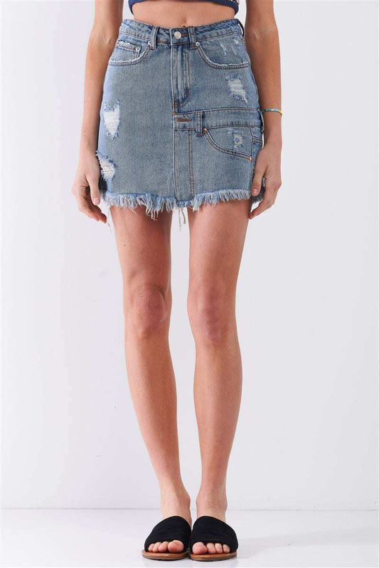 Denim mini skirt - The Diva Goddess