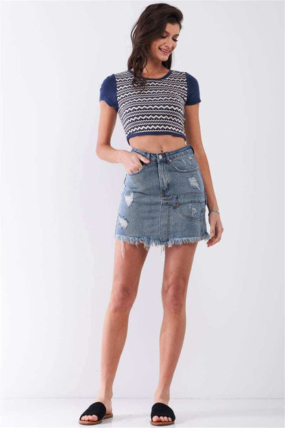 Denim mini skirt - The Diva Goddess