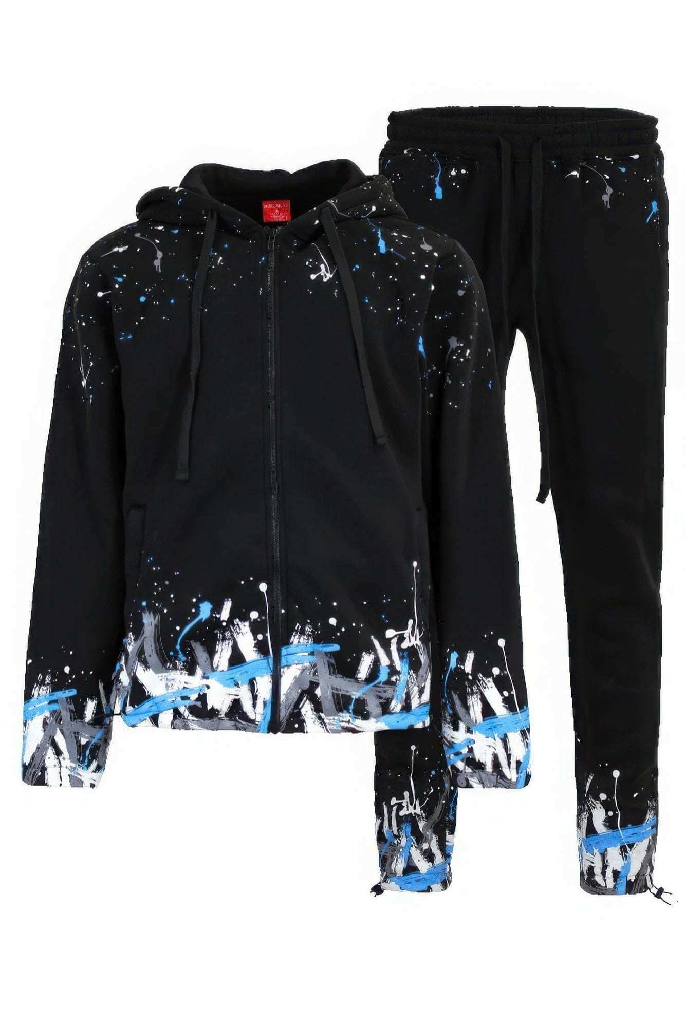 Men's Paint Splatter Fleece Set - The Diva Goddess