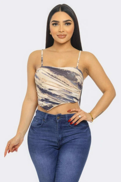 Mesh Print Top - The Diva Goddess