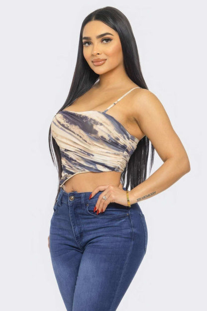 Mesh Print Top - The Diva Goddess