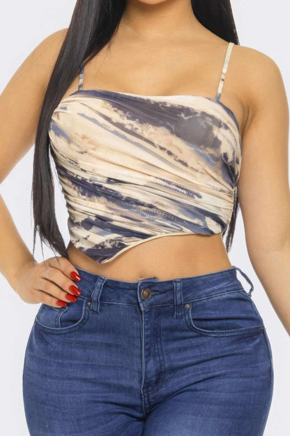 Mesh Print Top - The Diva Goddess