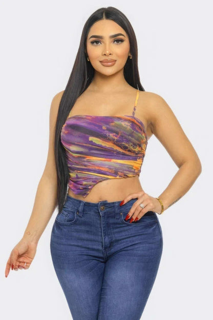 Mesh Print Top - The Diva Goddess