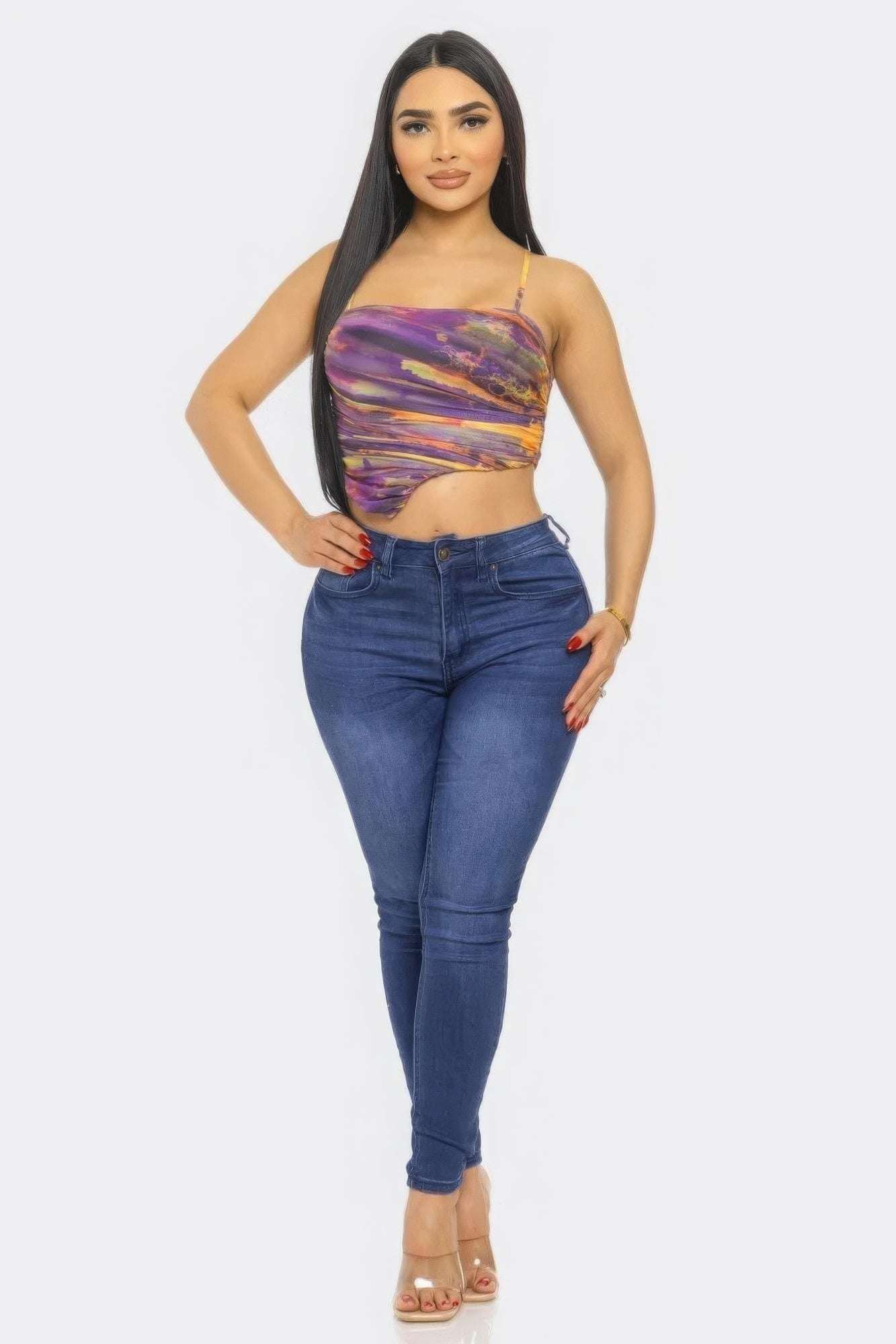 Mesh Print Top - The Diva Goddess