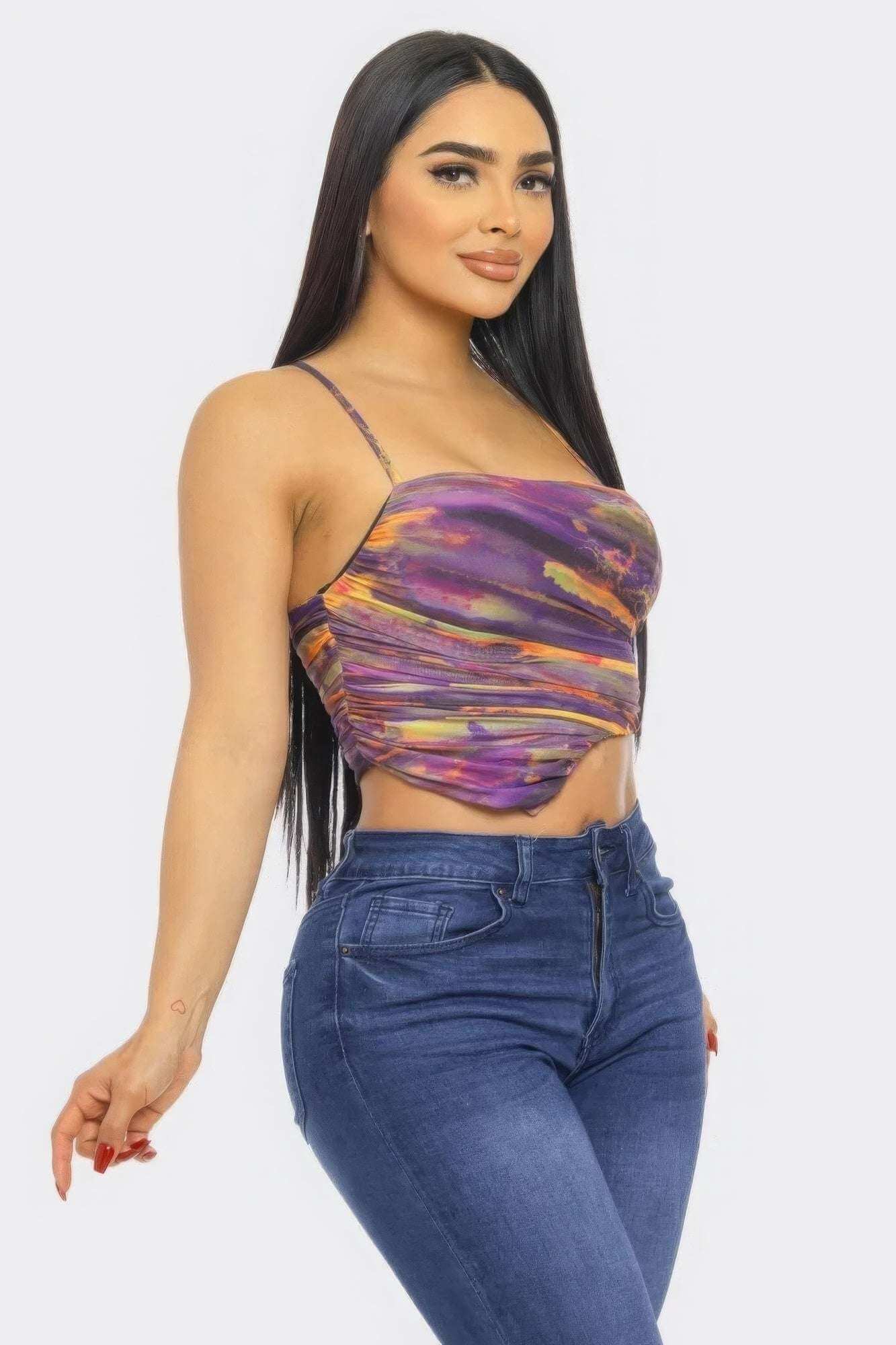 Mesh Print Top - The Diva Goddess