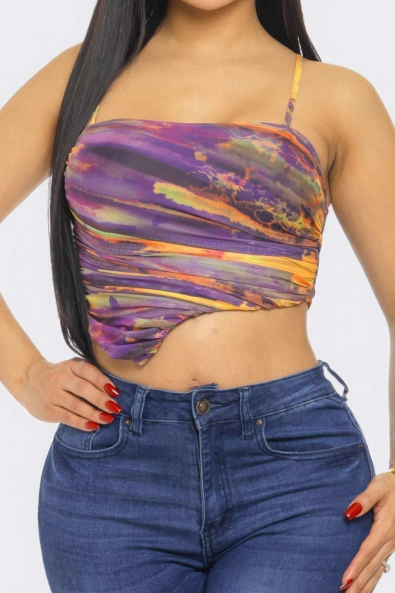 Mesh Print Top - The Diva Goddess