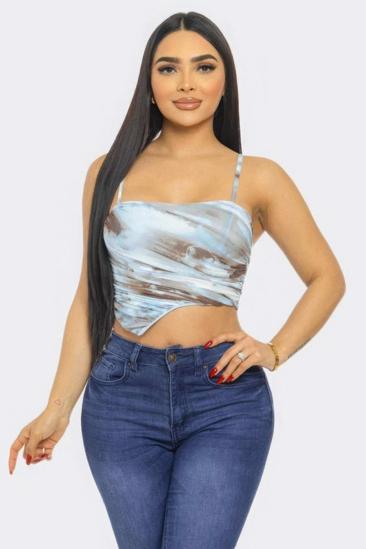 Mesh Print Top - The Diva Goddess