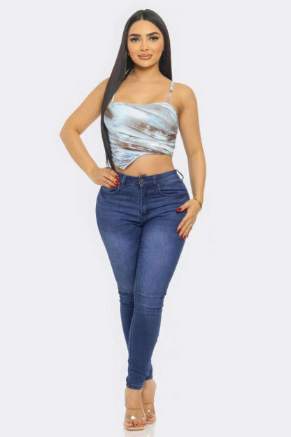 Mesh Print Top - The Diva Goddess