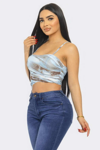 Mesh Print Top - The Diva Goddess