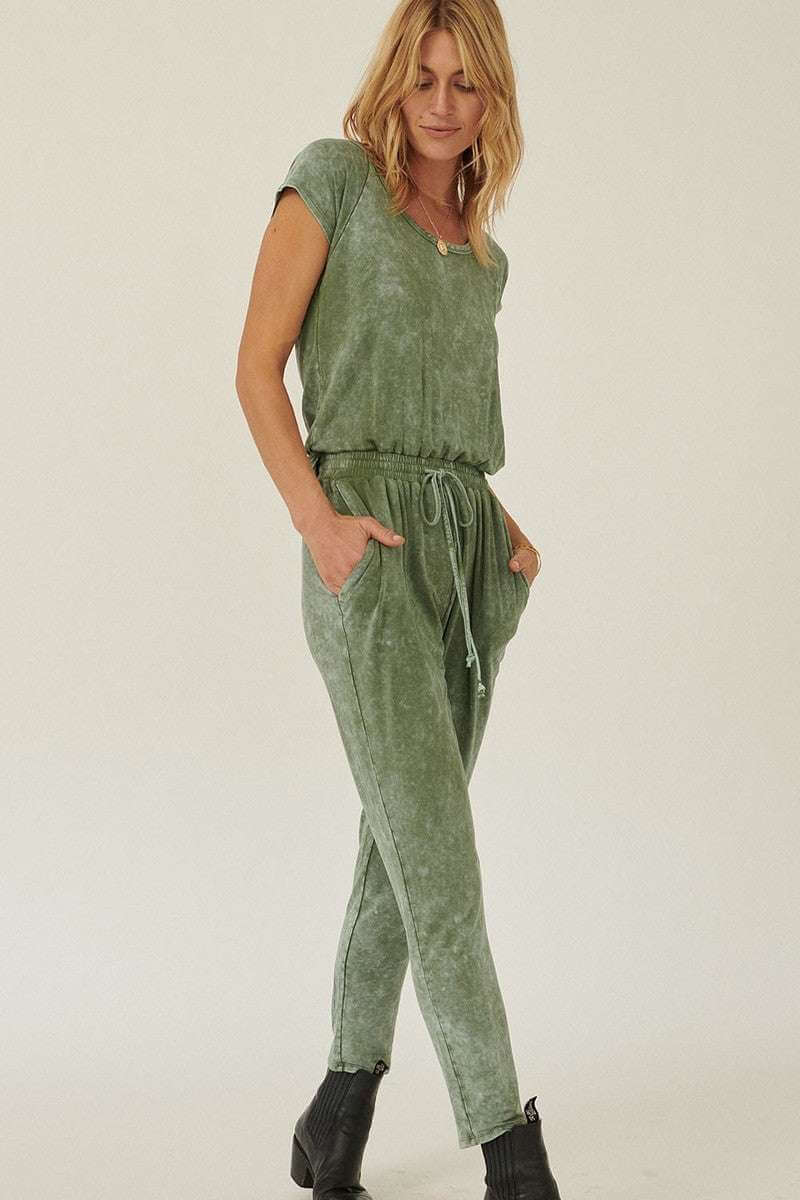 Mineral Washed Finish Knit Jumpsuit - The Diva Goddess