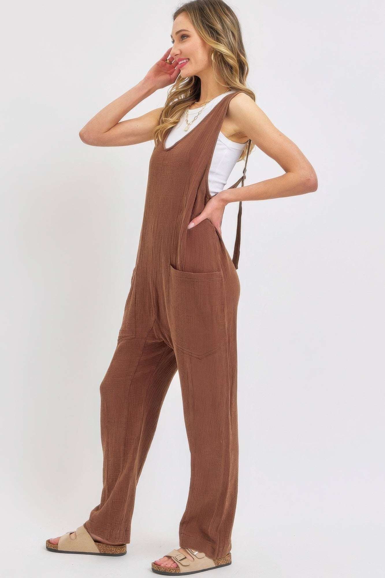 Mineral Washed Summer Jumpsuit - The Diva Goddess