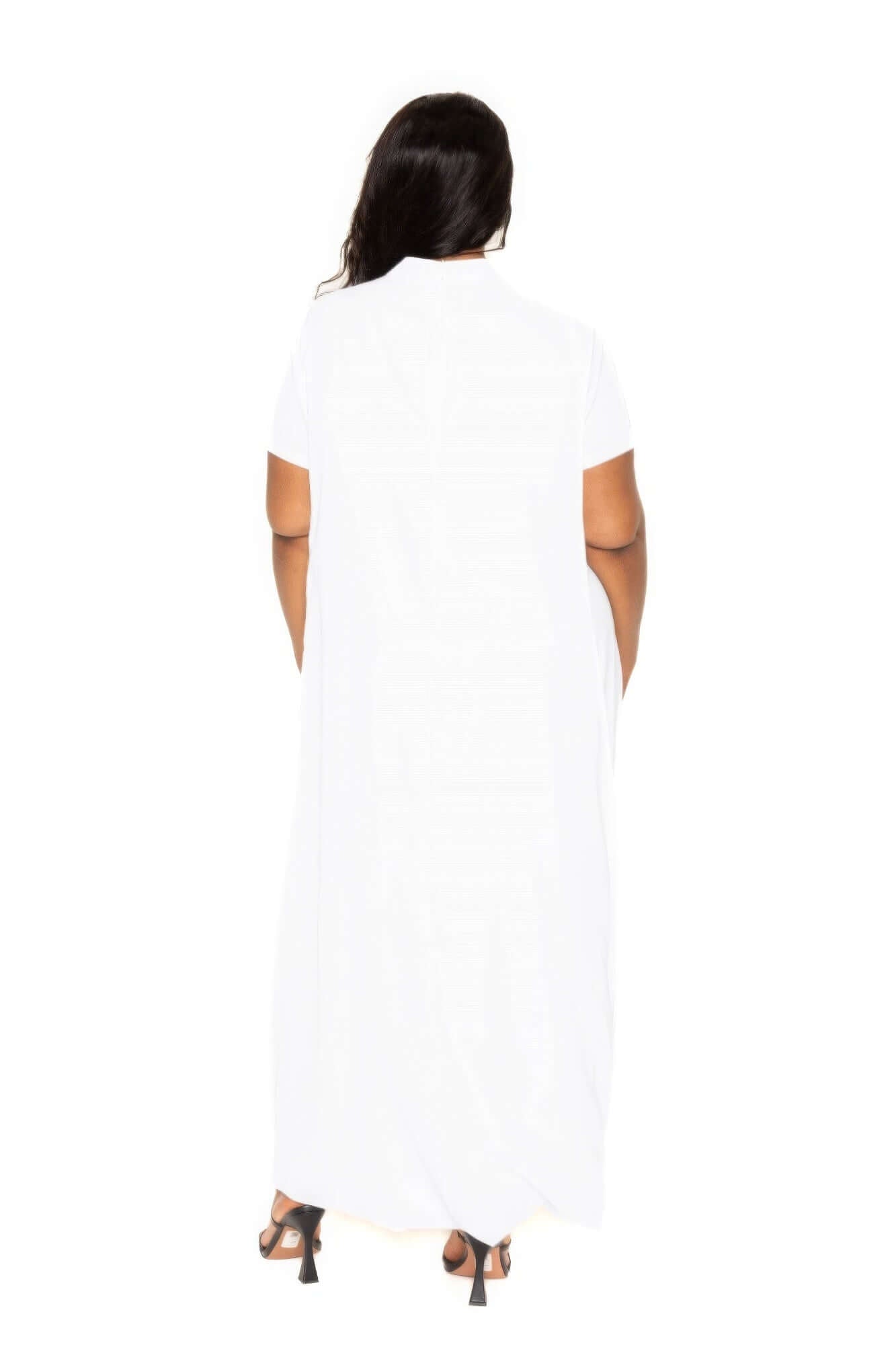 Mock neck back cape dress - The Diva Goddess