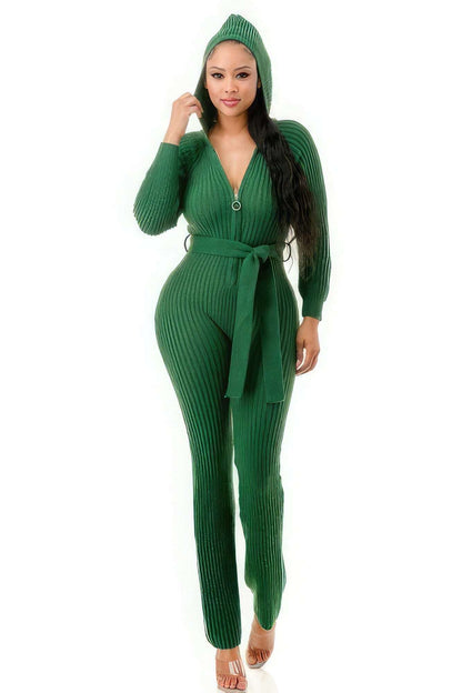 Monroe Hooded Jumpsuit - The Diva Goddess