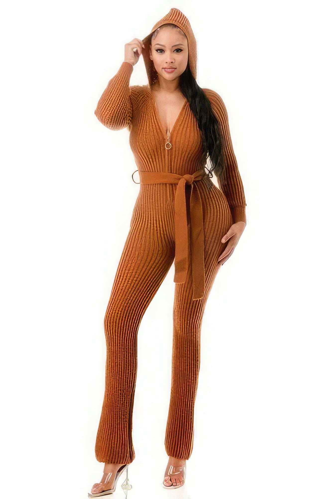 Monroe Hooded Jumpsuit - The Diva Goddess