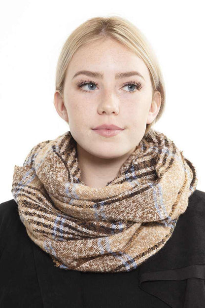 Multi Plaid Infinity Scarf - The Diva Goddess